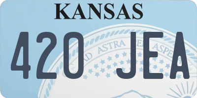 KS license plate 420JEA