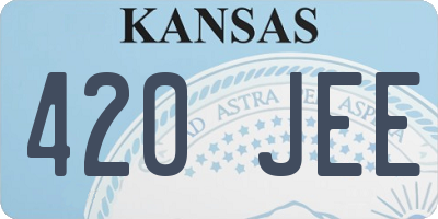 KS license plate 420JEE