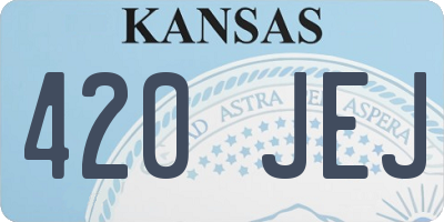 KS license plate 420JEJ