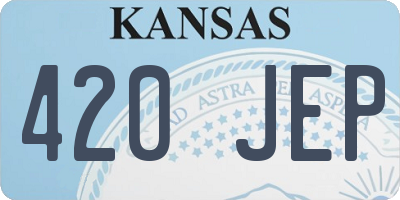 KS license plate 420JEP