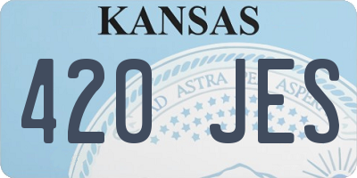KS license plate 420JES