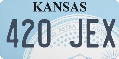 KS license plate 420JEX