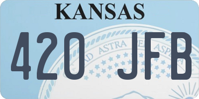 KS license plate 420JFB