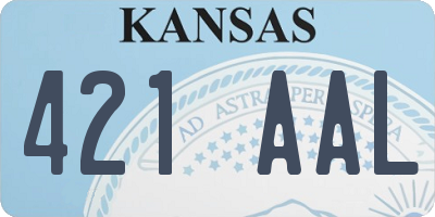 KS license plate 421AAL