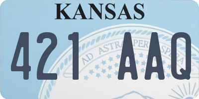 KS license plate 421AAQ