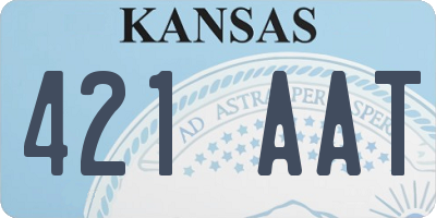 KS license plate 421AAT