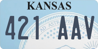 KS license plate 421AAV