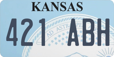 KS license plate 421ABH