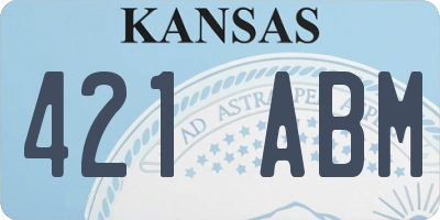 KS license plate 421ABM