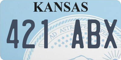 KS license plate 421ABX