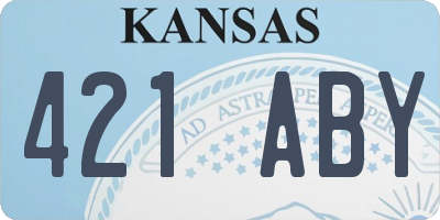 KS license plate 421ABY