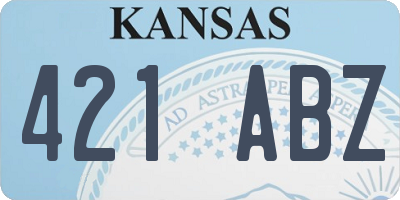KS license plate 421ABZ
