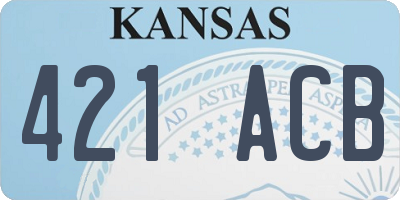 KS license plate 421ACB