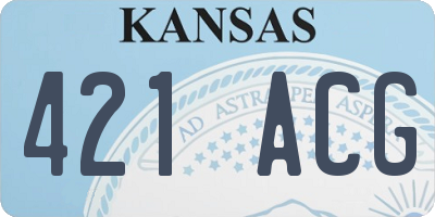 KS license plate 421ACG