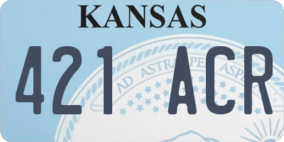 KS license plate 421ACR