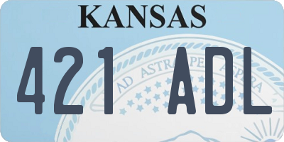 KS license plate 421ADL