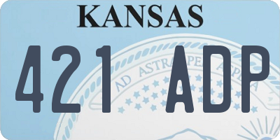 KS license plate 421ADP