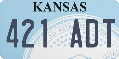 KS license plate 421ADT