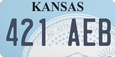 KS license plate 421AEB