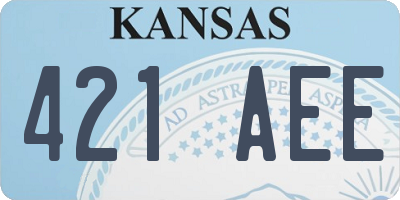 KS license plate 421AEE