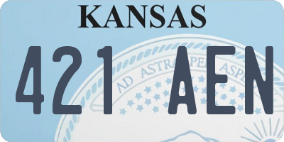 KS license plate 421AEN