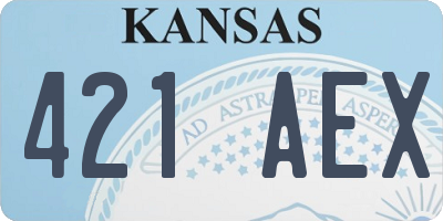 KS license plate 421AEX