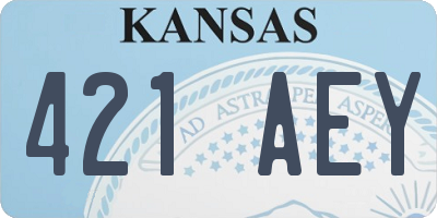 KS license plate 421AEY