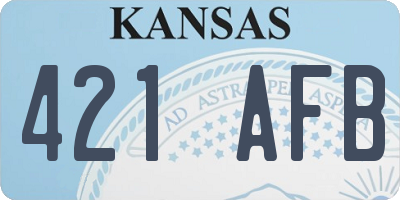 KS license plate 421AFB