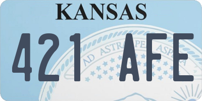 KS license plate 421AFE