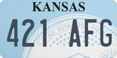 KS license plate 421AFG