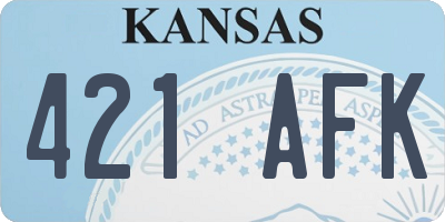 KS license plate 421AFK