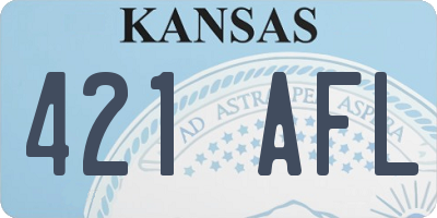 KS license plate 421AFL