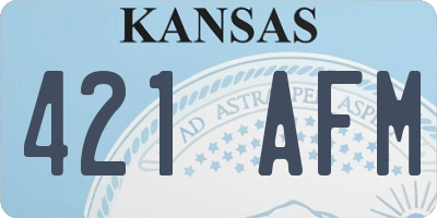 KS license plate 421AFM