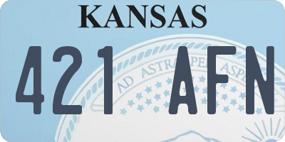 KS license plate 421AFN