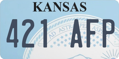 KS license plate 421AFP