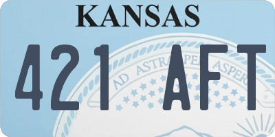 KS license plate 421AFT