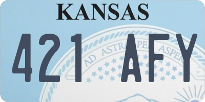 KS license plate 421AFY