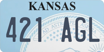 KS license plate 421AGL