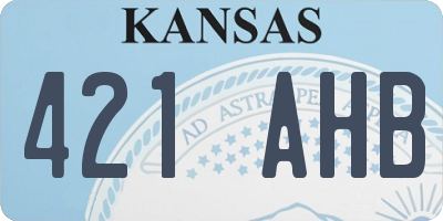 KS license plate 421AHB