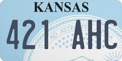 KS license plate 421AHC