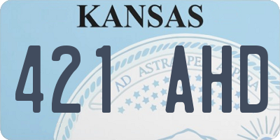 KS license plate 421AHD