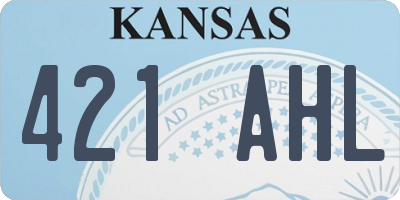 KS license plate 421AHL