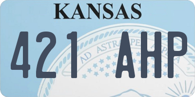 KS license plate 421AHP