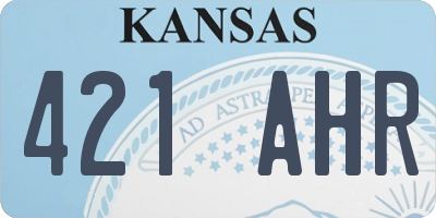 KS license plate 421AHR