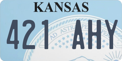 KS license plate 421AHY