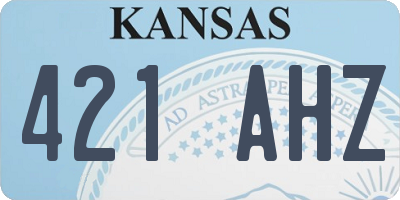 KS license plate 421AHZ