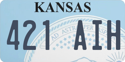 KS license plate 421AIH