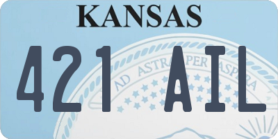 KS license plate 421AIL