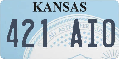 KS license plate 421AIO