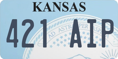 KS license plate 421AIP